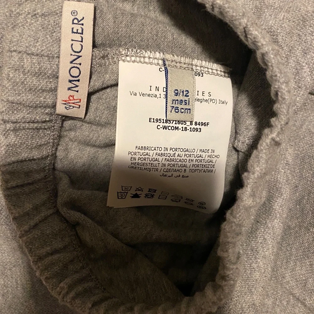 Moncler Pink and Grey Bow Baby Girl Dress and Shorts Outfit 9-12 Months